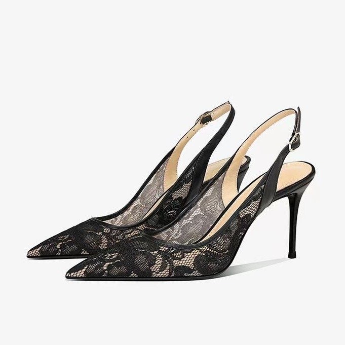 Lace Mesh Breathable Heels
